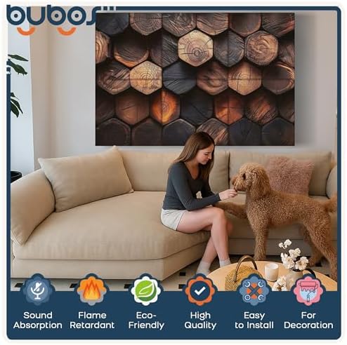 6 Pack Art Acoustic Wall Panels, 70.8”x47.2”Self Adhesive - Image 3
