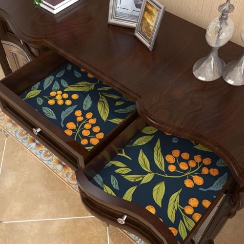 BOKEBEVE Leaf Floral Wallpaper Peel n Stick Boho Blue Orange 17.5 x 118In - Image 6
