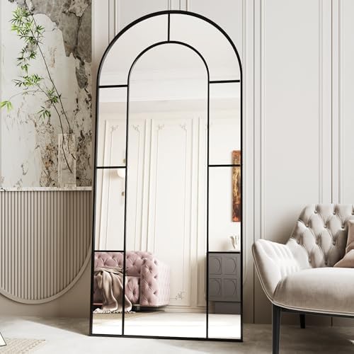 AUYHM 32"x71" Floor Mirror, Standing Mirror Full Length, Large Arched Mirrors by AUYHM