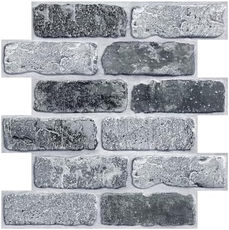 COMSTICKC 3D Peel and Stick Faux Brick Wall Panels by COMSTICKCDECOR