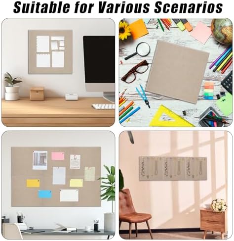Large Cork Board 36" x 24", 6 Pack Felt Bulletin Board, Pin Boards - Image 7