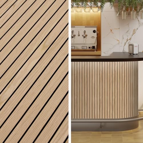 8-Pack Peel & Stick Acoustic Wood Slat Wall Panels - Image 4