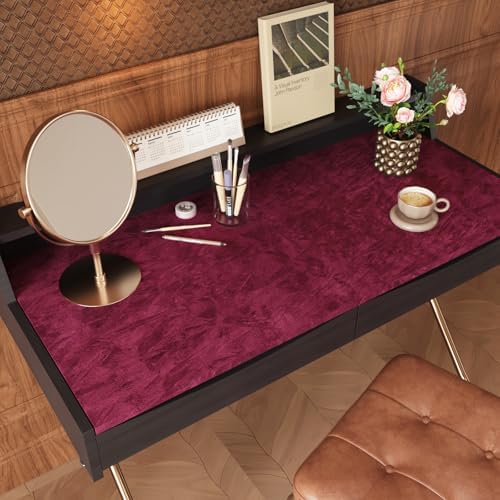 CRE8TIVE Red Crinkle Crushed Velvet Felt Drawer Liner Self Adhesive Velvet - Image 3
