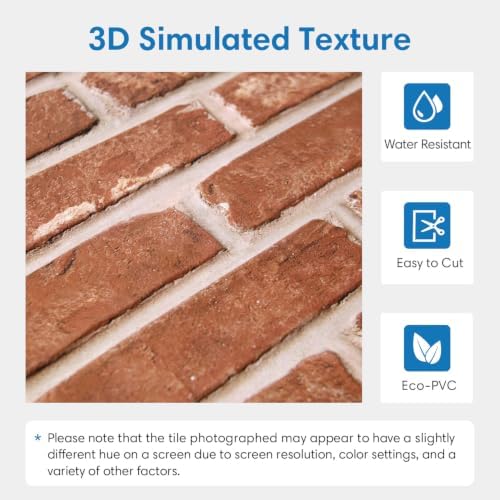 COMSTICKC 3D Faux Brick Peel and Stick Wall Sticker - Image 5
