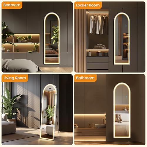 LED Arched Full Length Mirror - Image 6