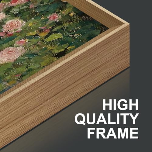 FWIEXA Monet Floral Framed Canvas Wall Art Set, Impressionist Botanical Garden - Image 6