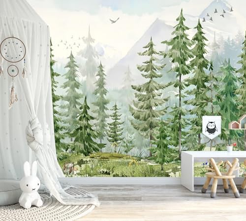 YQWDMX - Green Tropical Jungle Peel and Stick Wallpaper murals - Image 2