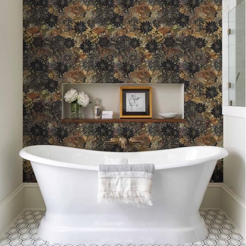 Abyssaly Boho Floral Peel and Stick Wallpaper Vintage Flower Contact Paper - Image 7