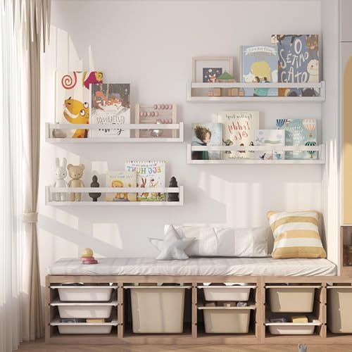 Onlysky Set of 4 Wall-Mounted Kid's Bookshelf - Image 2