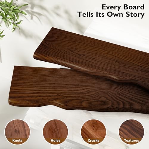 Organic Wavy Edge Floating Shelves, Hidden Brackets, 1 Pack 48 in - Image 6