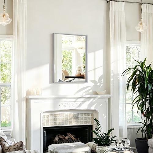 AAZZKANG Grey Wall Mirror Decorative Metal Framed Mirrors Modern - Image 6