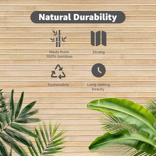 Art3d 12 x 96 in Pole Wrap Natural Bamboo Wall Panel, Carbonized - Image 6