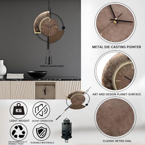 SIN&MI Wall Clock, Decorative Wall Clocks - Image 2