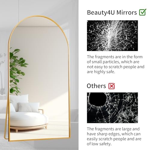 Beauty4U 76" x 34" Arched Full Length Mirror - Image 5