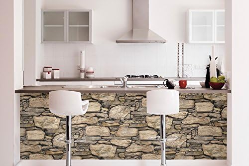 NuWallpaper Hadrian Stone Wall Peel and Stick Wallpaper, Removable Wallpaper - Image 2