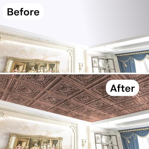 Art3d PVC Drop Ceiling Tiles 24x24 in, 48 Sq.Ft - Image 6