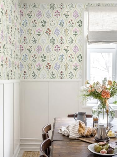 Dimoon 78.7"x17.3" Peel and Stick Wallpaper Floral Vintage Contact Paper Modern - Image 6