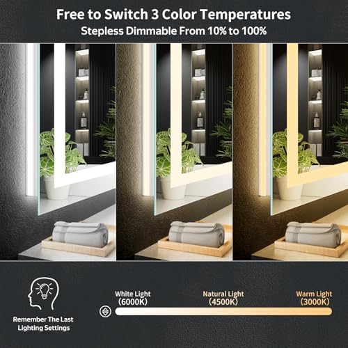 36"x40" LED Bathroom Mirror - Image 5