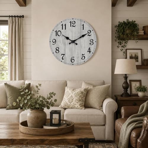 10 Inch Wall Clock, Silent Battery Operated Analog Clock - Image 6