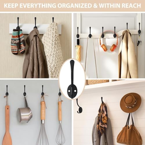 Homanu 34 Pack Coat Hooks Wall Mounted - Image 2