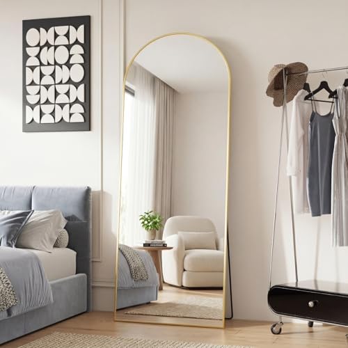 Sweetcrispy 65"x24" Arched Full Length Mirror, Full Body Mirror by Sweetcrispy