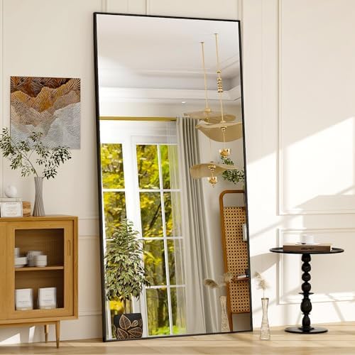 GLSLAND 76"x34" Full Length Mirror Large Rectangle Full Body Mirror by GLSLAND
