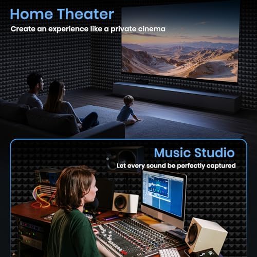 Focusound 26 Pack Sound Proof Foam Panels - Image 4