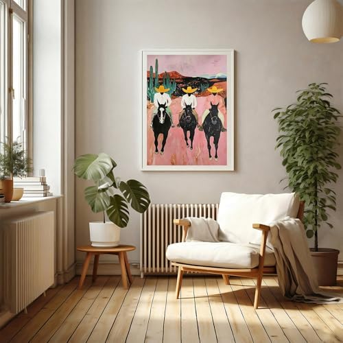 Black Man Wall Art Colorful Abstract Western Horse Poster 16x24IN Unframed - Image 2