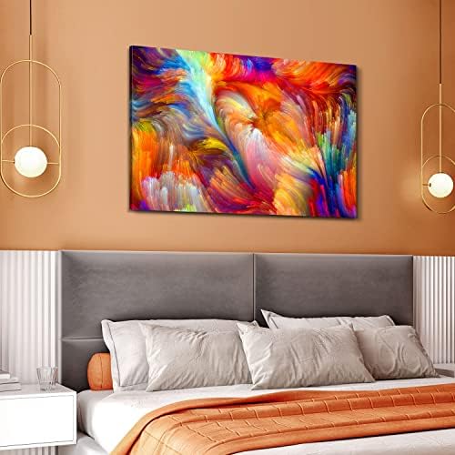 Large Colorful Abstract Canvas Wall Art - Image 5
