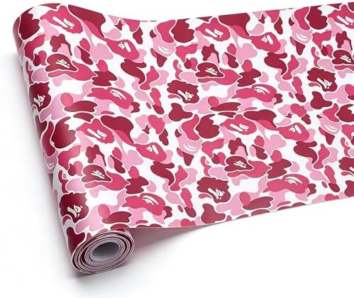 Self-Adhesive Vinyl Pink Camouflage Contact Paper Peel and Stick Camouflage by AINITAOCOM
