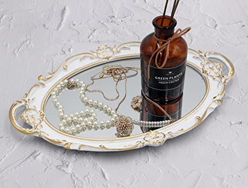 Eaoundm 14.5 x 10 inchs Oval Antique Decorative Wall Mirror - Image 4