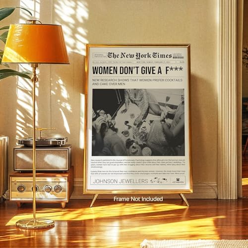 Vintage Black And White Wall Art 8x12in Unframed Trendy Girly Newspaper - Image 2