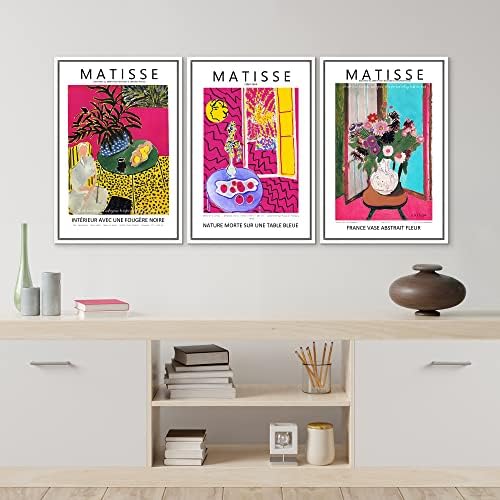 MUDECOR Framed Wall Art Print Set Abstract Flower Vases by Henri Matisse Nature - Image 4