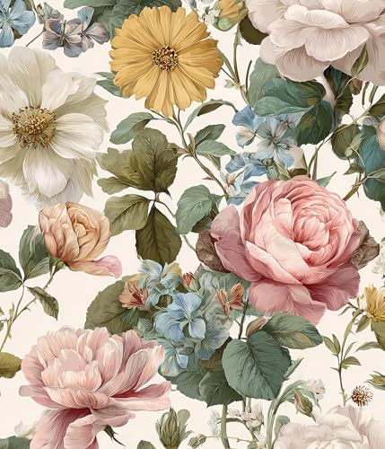 Orainege Vintage Floral Peel and Stick Wallpaper by Orainege