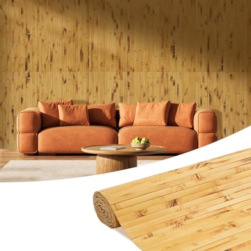 OUZUGIE 1 Pack 96x48 Inch Natural Bamboo Wall Panel by OUZUGIE