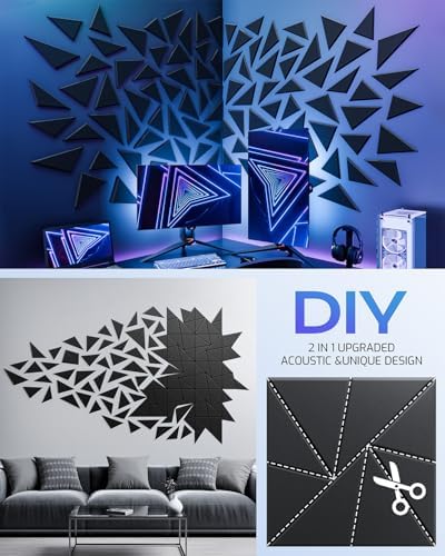 22 Pack Self-Adhesive Acoustic Panels, Sound Proof Foam Panels - Image 5