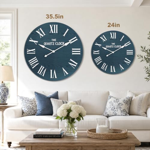 ARTPOWER 35.5” Extra Large Giant Farmhouse Wall Clock - Image 2