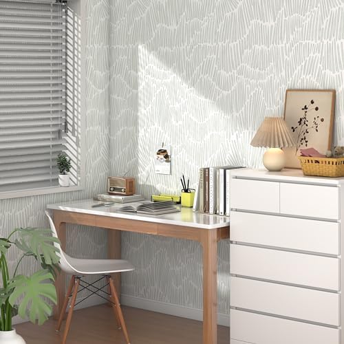 Theper Green Peel and Stick Wallpaper Modern Striped Wallpaper 17.3"×197" - Image 6