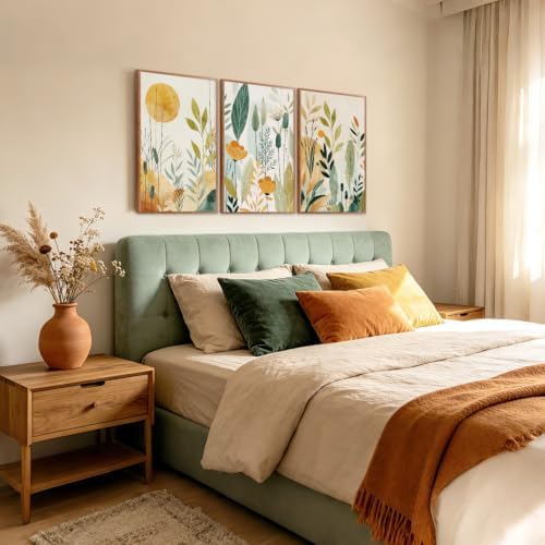 CHDITB Framed Boho Floral Botanical Wall Art Wildflower Poster 24”x36” x3 - Image 5