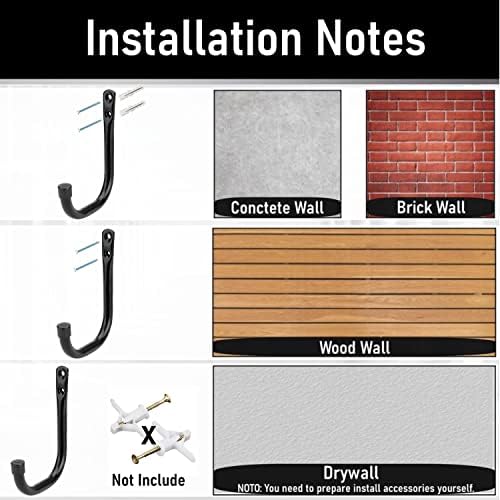 Garage Hooks, 6 Pack Heavy Duty Storage Hooks, 4.1Inch Garden Tool Utility Hooks - Image 7