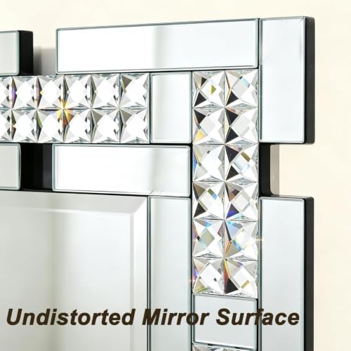 Chende 28" x 40" Large Crystal Mirror - Image 3