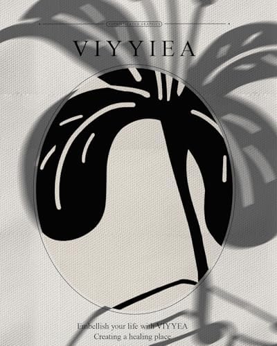 VIYYIEA Black Flower Wall Art Minimalist Hand Line Drawing 8x10 Inch - Image 4
