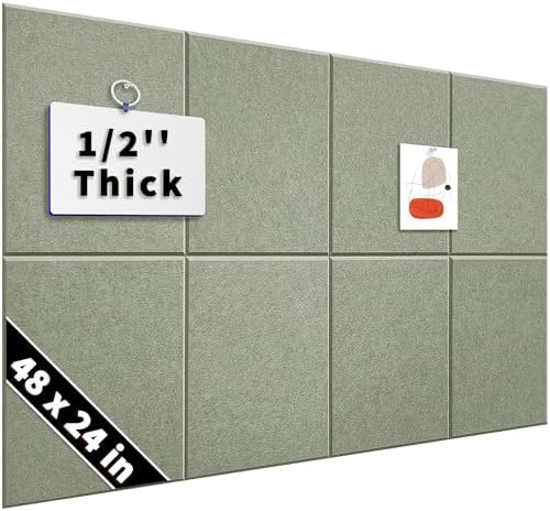1/2'' Thick Felt Bulletin Cork Board Tiles by Unknown
