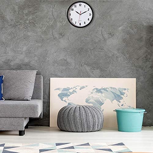SAC SMARTEN ARTS 8" Silent Quartz Wall Clock Non-Ticking Digital Clock - Image 3