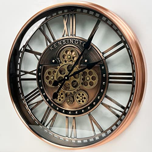 Real Moving Gears Wall Clock Large Modern Metal Clocks - Image 2
