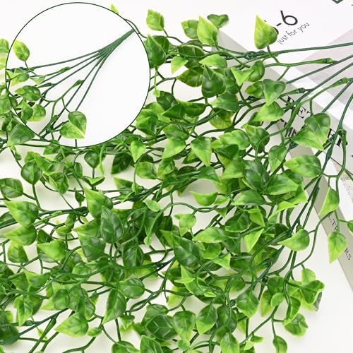 Waipfaru 4Pcs Artificial Hanging Plants, Fake Vines Boston Ivy - Image 3