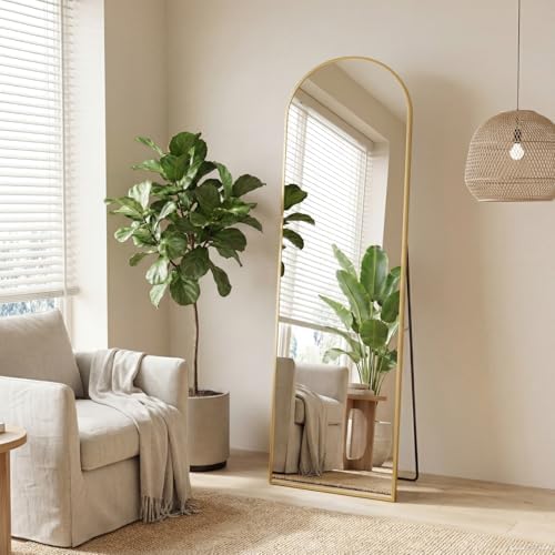 Sweetcrispy 56"x15" Arched Full Length Mirror, Full Body Mirror - Image 2