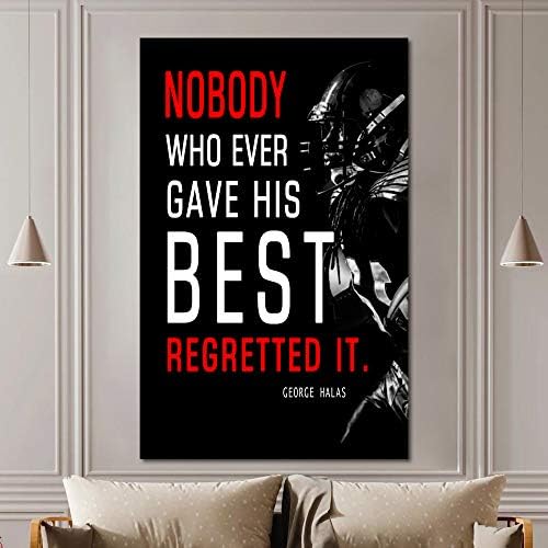 Football League Sports Decor • Superstar Quote Inspirational Poster Canvas Wall - Image 2