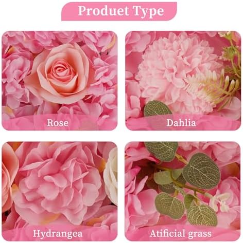3D Flower Wall Backdrop 12 Pcs 15×15 Inch Pink Dahlia - Image 4