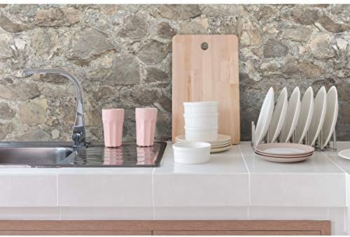 RoomMates Gray and Almond Weathered Stone Peel and Stick Wallpaper by RoomMates